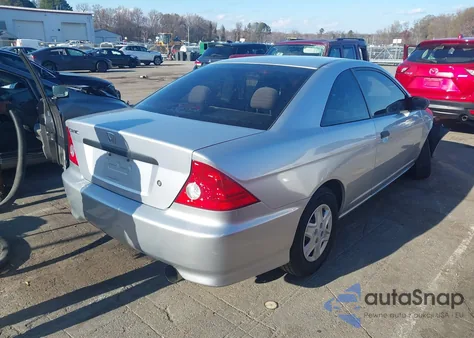 2005 Honda Civic Vp from USA, damaged, VIN 1HGEM21165L076990